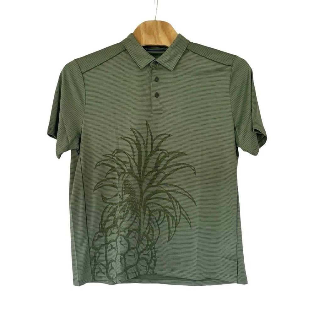 Tommy Bahama Short Sleeve Sage Green Pineapple Island Zone Polo  Size XL New‎